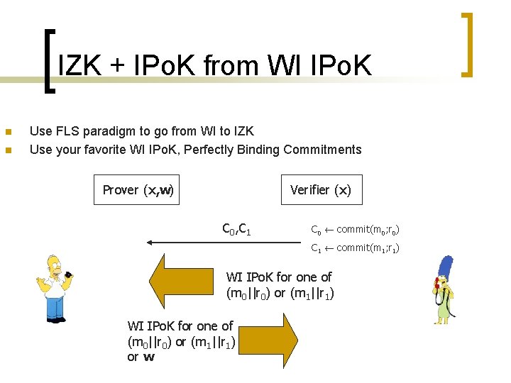 IZK + IPo. K from WI IPo. K n n Use FLS paradigm to