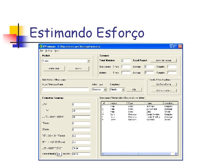 Estimando Esforço 