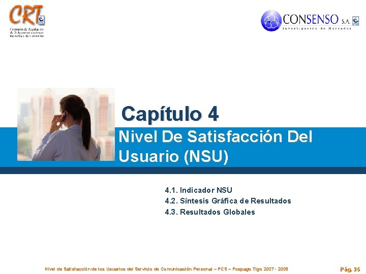 Capítulo 4 Nivel De Satisfacción Del Usuario (NSU) 4. 1. Indicador NSU 4. 2.