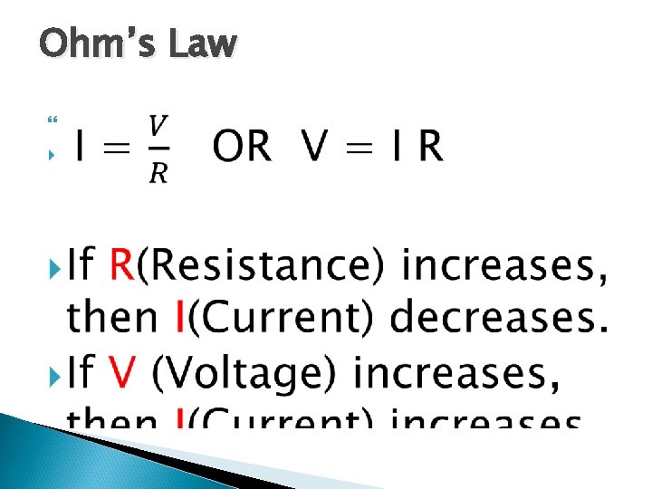 Ohm’s Law 