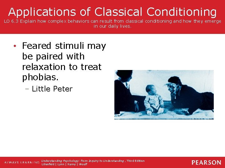 Applications of Classical Conditioning LO 6. 3 Explain how complex behaviors can result from