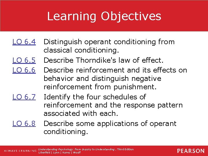 Learning Objectives LO 6. 4 LO 6. 5 LO 6. 6 LO 6. 7