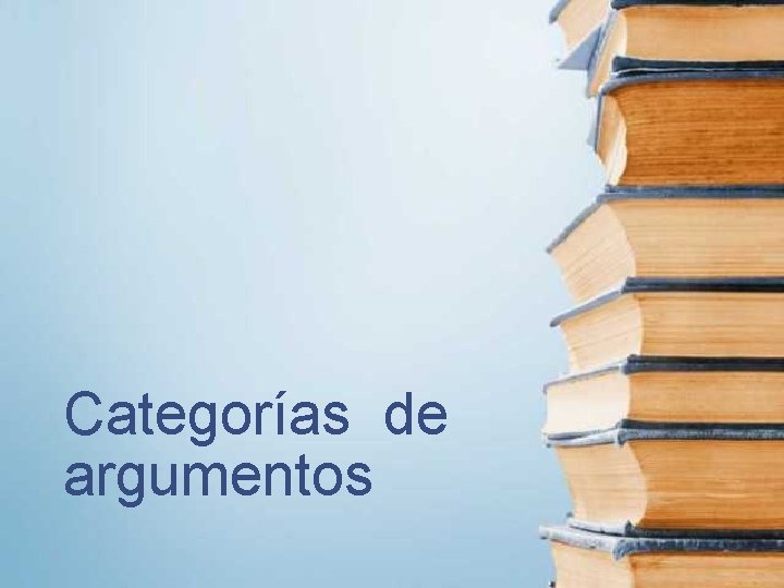 Categorías de argumentos 