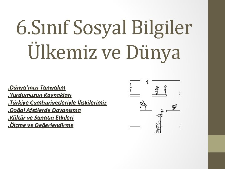 6. Sınıf Sosyal Bilgiler Ülkemiz ve Dünya’mızı Tanıyalım. Yurdumuzun Kaynakları. Türkiye Cumhuriyetleriyle İlişkilerimiz. Doğal