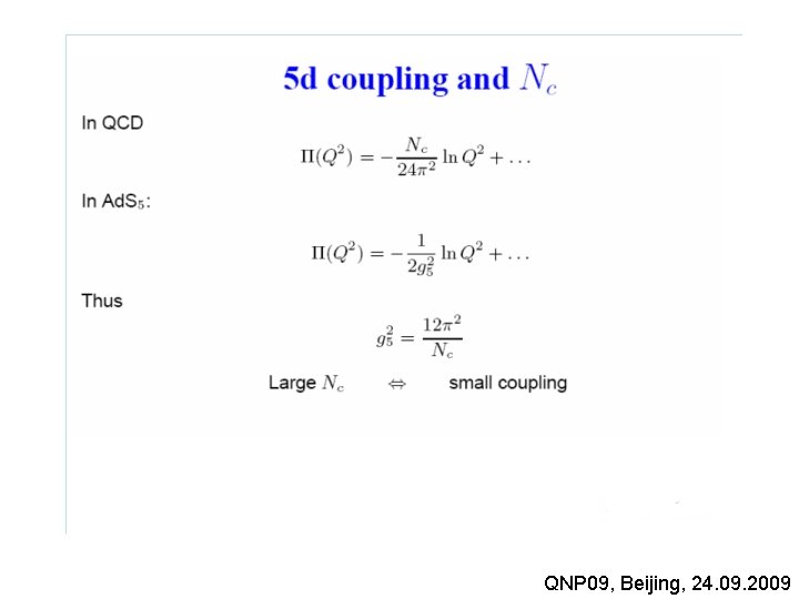 QNP 09, Beijing, 24. 09. 2009 