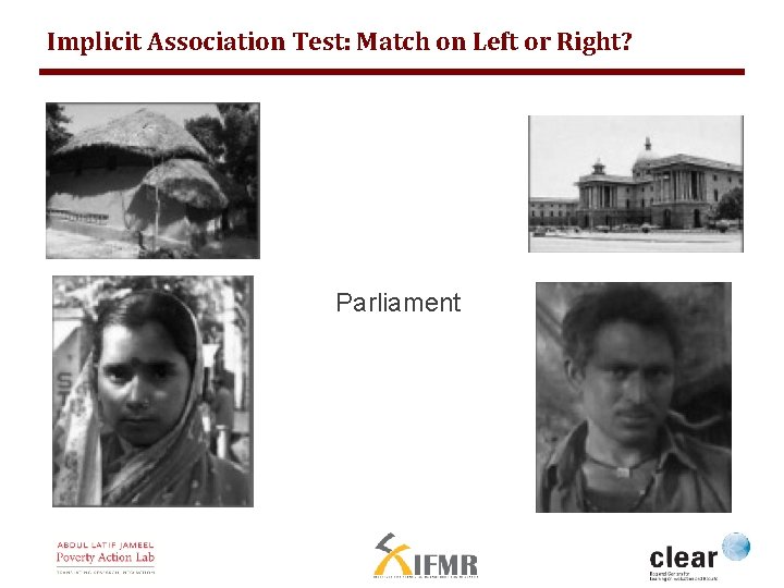 Implicit Association Test: Match on Left or Right? Parliament 