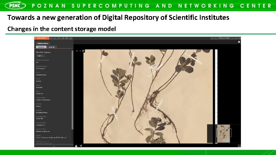 Towards a new generation of Digital Repository of Scientific Institutes Changes in the content