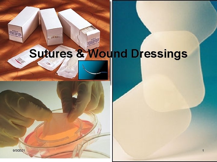 Sutures & Wound Dressings 9/3/2021 1 