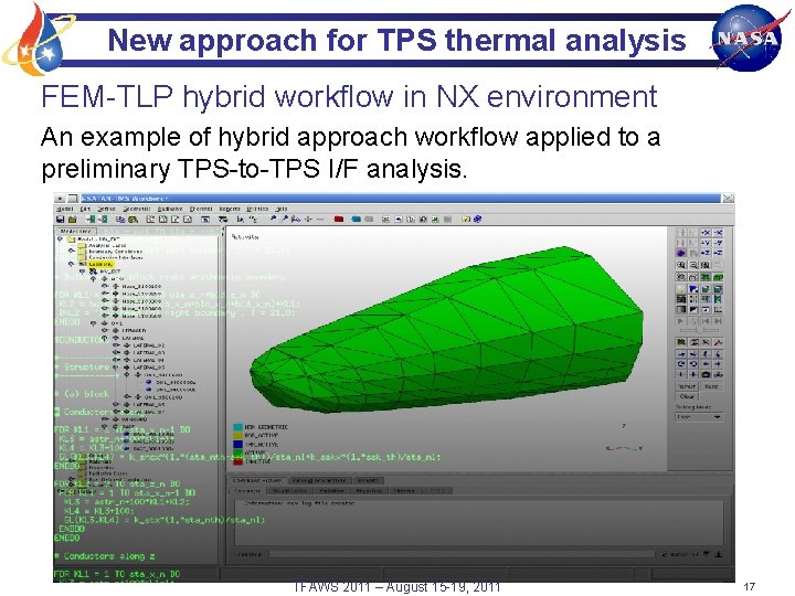 New approach for TPS thermal analysis FEM-TLP hybrid workflow in NX environment An example