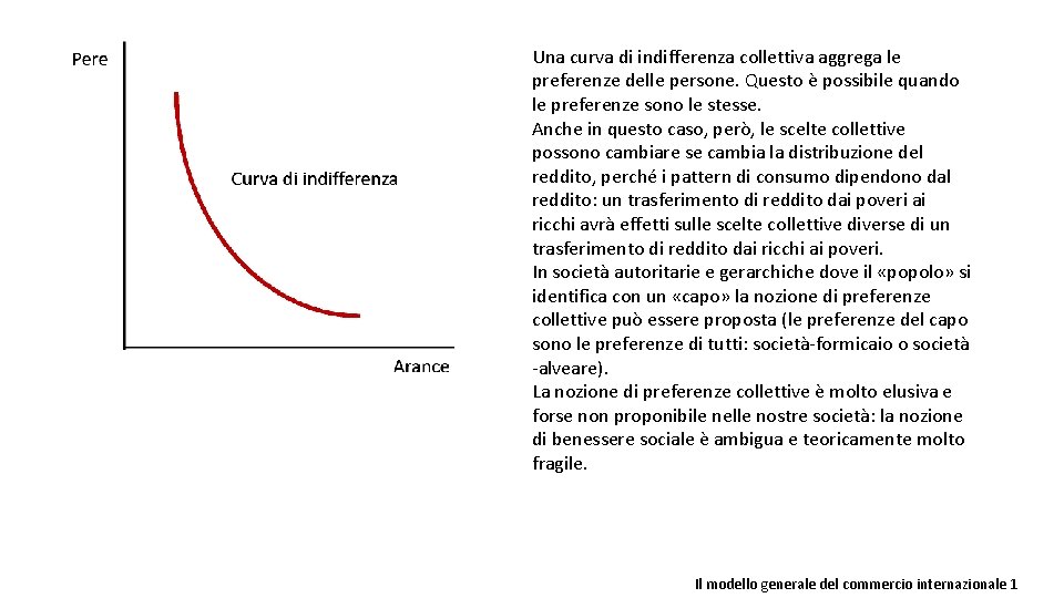 Una curva di indifferenza collettiva aggrega le preferenze delle persone. Questo è possibile quando