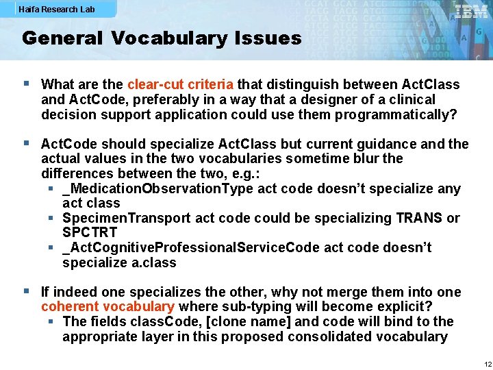 Haifa Research Lab General Vocabulary Issues § What are the clear-cut criteria that distinguish