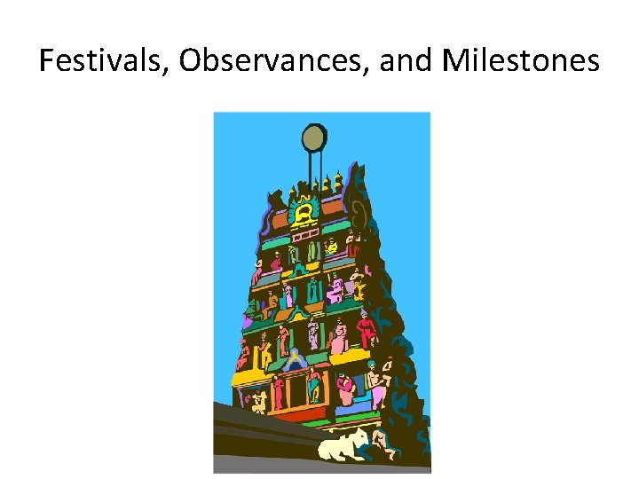 Festivals, Observances, and Milestones 