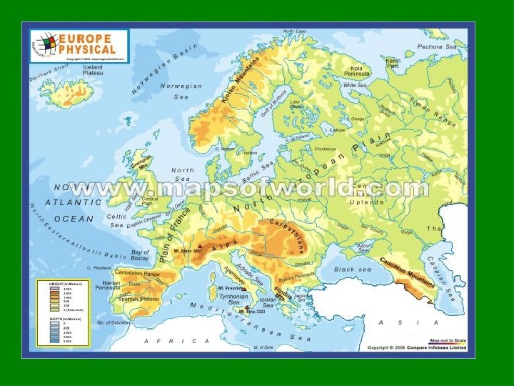 Physical Features • Peninsulas – Iberian (home to Spain and Portugal) • Pyrenees Mountains