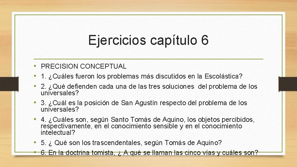 Ejercicios capítulo 6 • PRECISION CONCEPTUAL • 1. ¿Cuáles fueron los problemas más discutidos