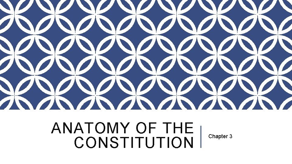 ANATOMY OF THE CONSTITUTION Chapter 3 