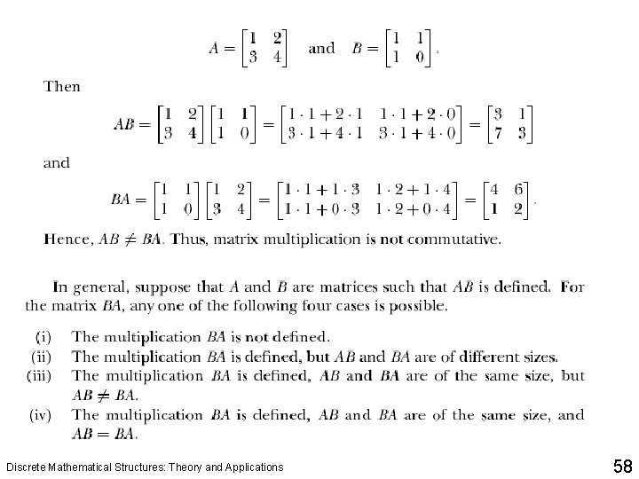 Discrete Mathematical Structures: Theory and Applications 58 