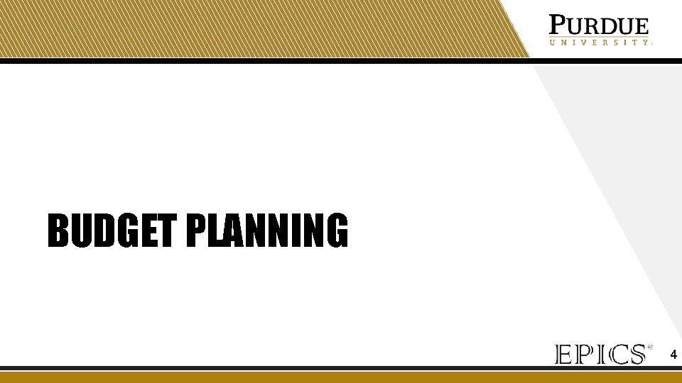 BUDGET PLANNING 4 
