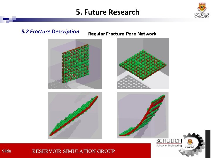 5. Future Research 5. 2 Fracture Description Slide Regular Fracture-Pore Network RESERVOIR SIMULATION GROUP