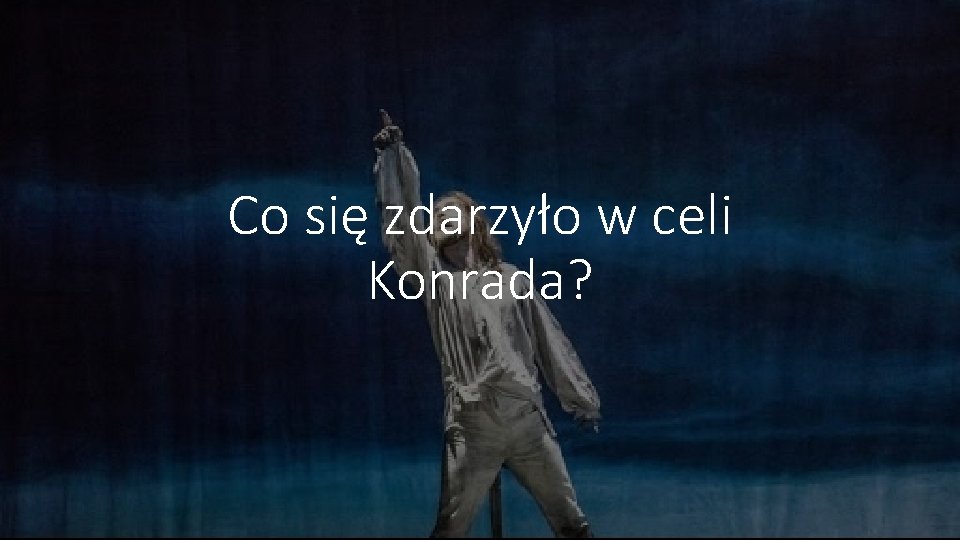 Co się zdarzyło w celi Konrada? 