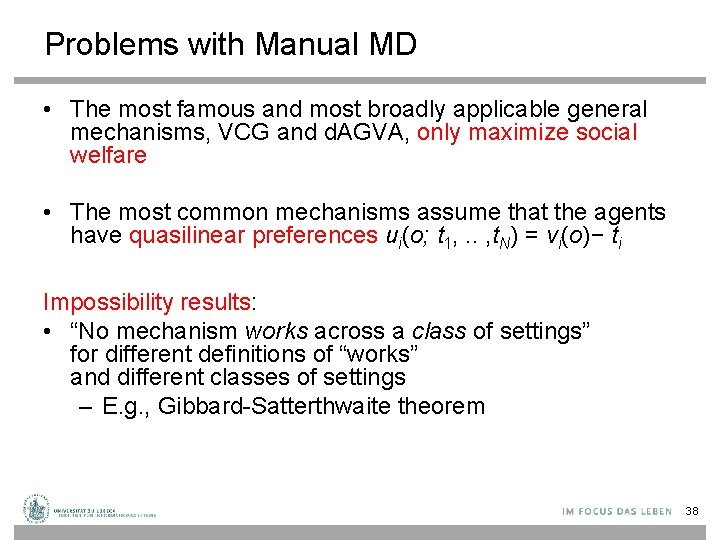 Problems with Manual MD • The most famous and most broadly applicable general mechanisms,