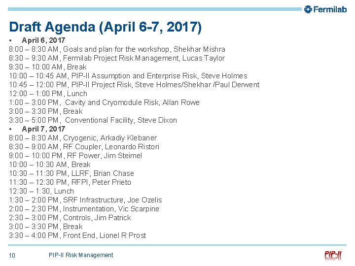 Draft Agenda (April 6 -7, 2017) • April 6, 2017 8: 00 – 8: