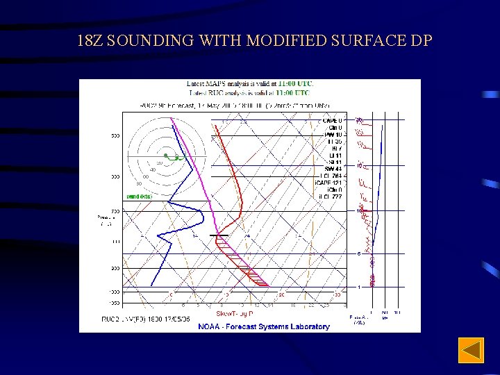 18 Z SOUNDING WITH MODIFIED SURFACE DP 