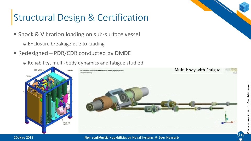 Structural Design & Certification § Shock & Vibration loading on sub-surface vessel Enclosure breakage
