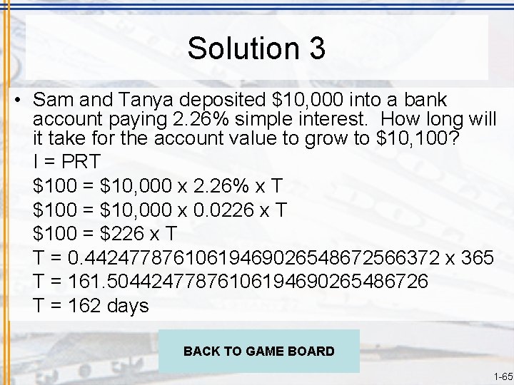 Solution 3 • Sam and Tanya deposited $10, 000 into a bank account paying