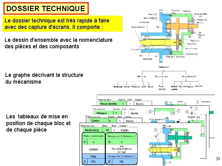 DOSSIER TECHNIQUE Le dossier technique est très rapide à faire avec des capture d'écrans.