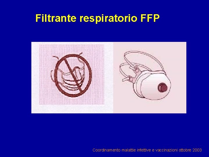 Filtrante respiratorio FFP Coordinamento malattie infettive e vaccinazioni ottobre 2003 