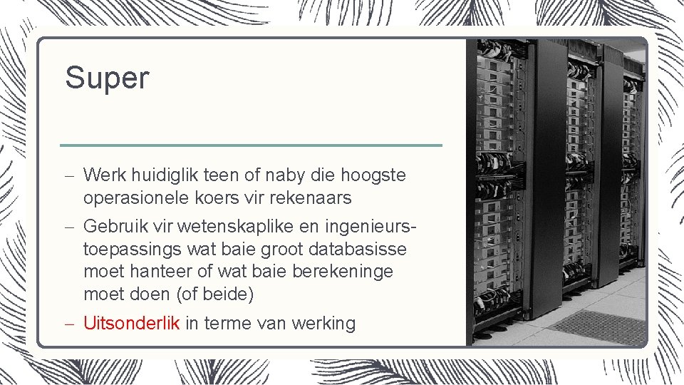 Graad 10 STELSEL TEGNOLOGIE Inleiding tot rekenaars Oorsig