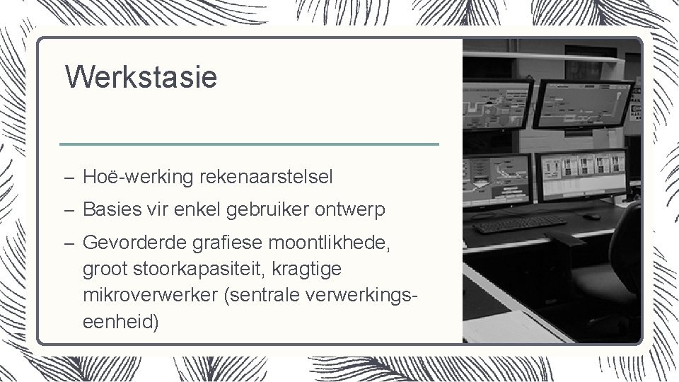 Graad 10 STELSEL TEGNOLOGIE Inleiding tot rekenaars Oorsig
