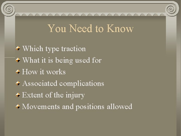 You Need to Know Which type traction What it is being used for How You Need to Know Which type traction What it is being used for How