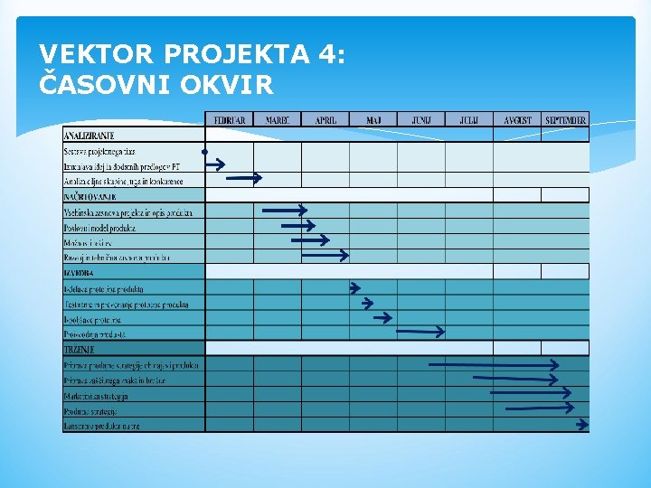 VEKTOR PROJEKTA 4: ČASOVNI OKVIR 