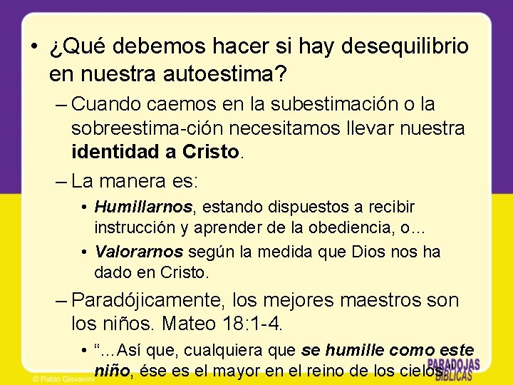  • ¿Qué debemos hacer si hay desequilibrio en nuestra autoestima? – Cuando caemos