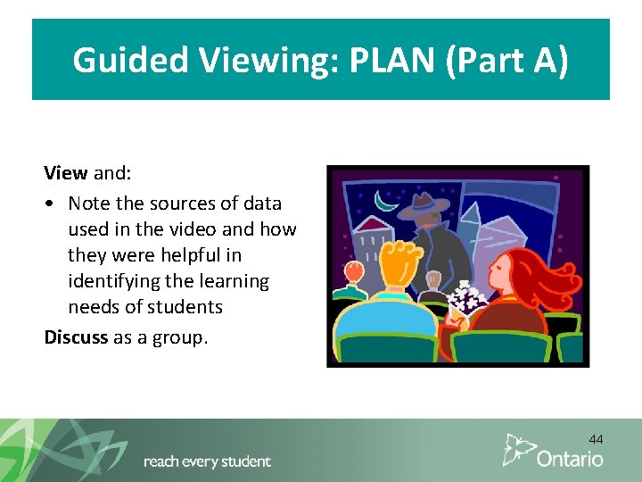 Guided Viewing: PLAN (Part A) View and: • Note the sources of data used