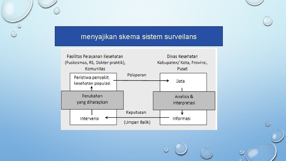 menyajikan skema sistem surveilans 