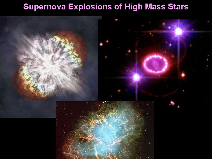 Supernova Explosions of High Mass Stars 