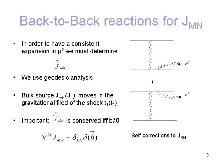 Back-to-Back reactions for JMN • In order to have a consistent expansion in µ