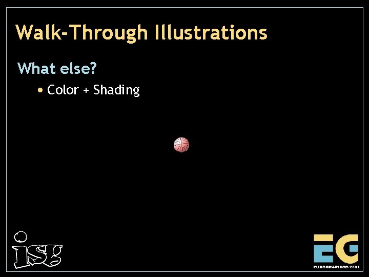 Walk-Through Illustrations What else? • Color + Shading 