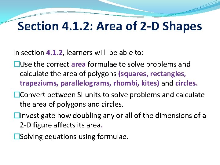 MATHEMATICS GRADE 9 CAPS TOPIC 4 MEASUREMENT Section