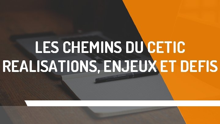 LES CHEMINS DU CETIC REALISATIONS, ENJEUX ET DEFIS 