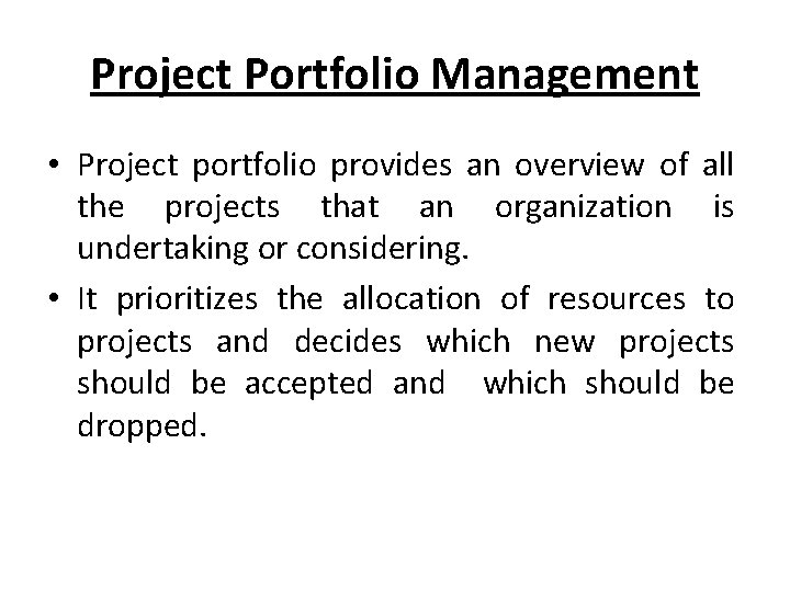 Project Case Set Introduction PROJECT EVALUATION Contents Introduction Business case Project portfolio