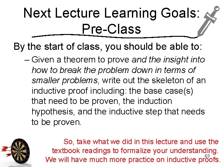 Next Lecture Learning Goals: Pre-Class By the start of class, you should be able