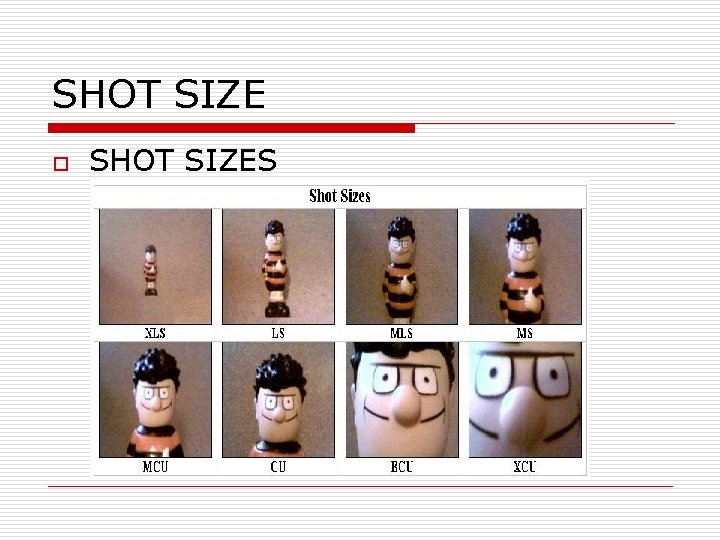 SHOT SIZE o SHOT SIZES 