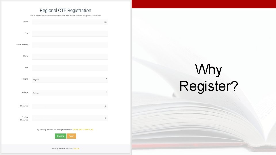 Why Register? 