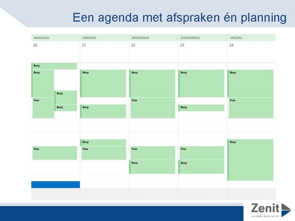 Een agenda met afspraken én planning 