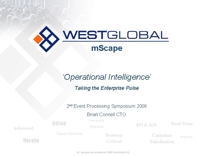 m Scape Operational Intelligence Taking the Enterprise Pulse