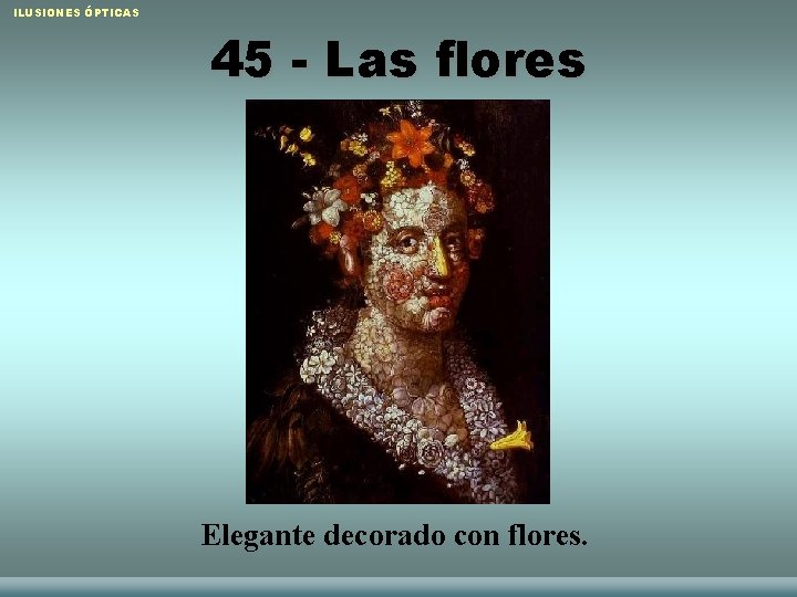 ILUSIONES ÓPTICAS 45 - Las flores Elegante decorado con flores. Raquel Sánchez López y