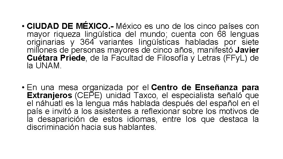  • CIUDAD DE MÉXICO. - México es uno de los cinco países con